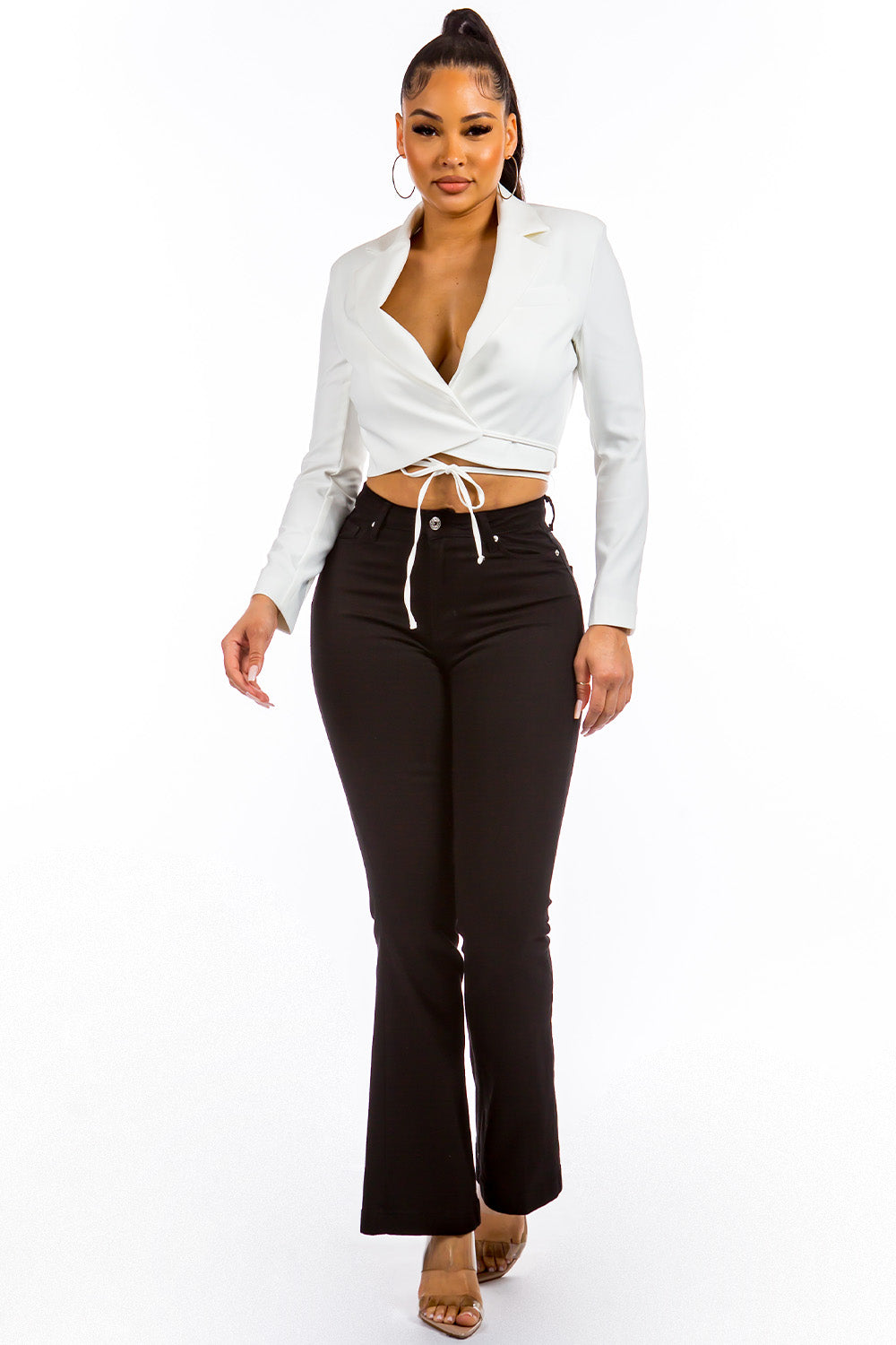 Balboa Fashion Baku High-Waisted Flare Jean - Black