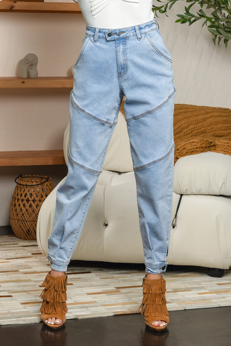 Palmira stretchy barrel jean