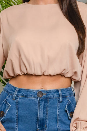 Bubble long sleeve top