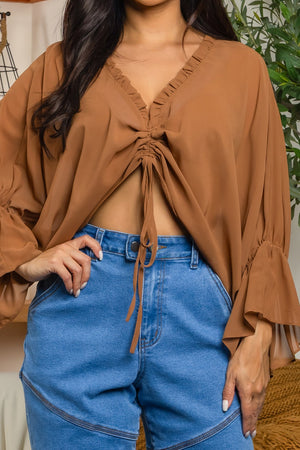 Isla chiffon ruched top