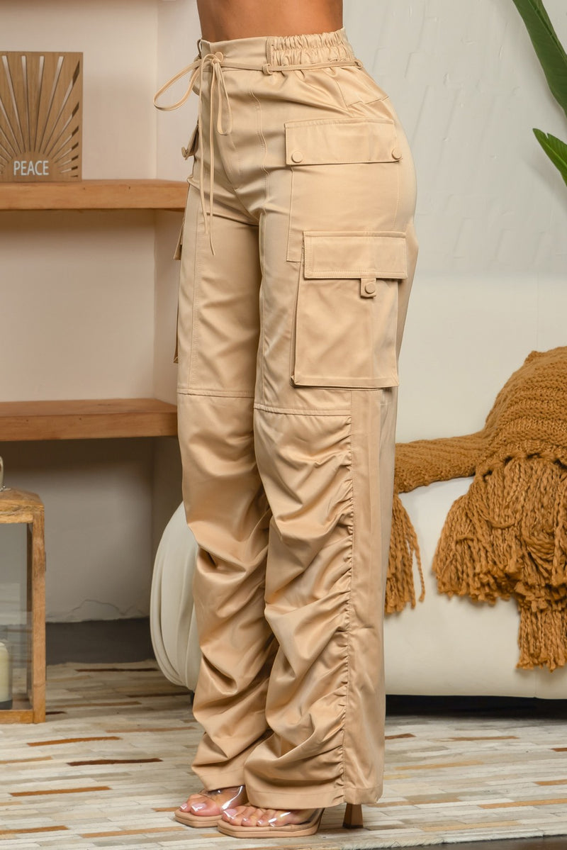 Cantazaro Ruched cargo pants