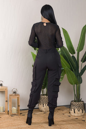 Rosario long sleeve top with rhinestones