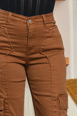 Nika mid - rise stretchy cargo pants