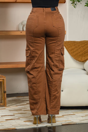 Nika mid - rise stretchy cargo pants