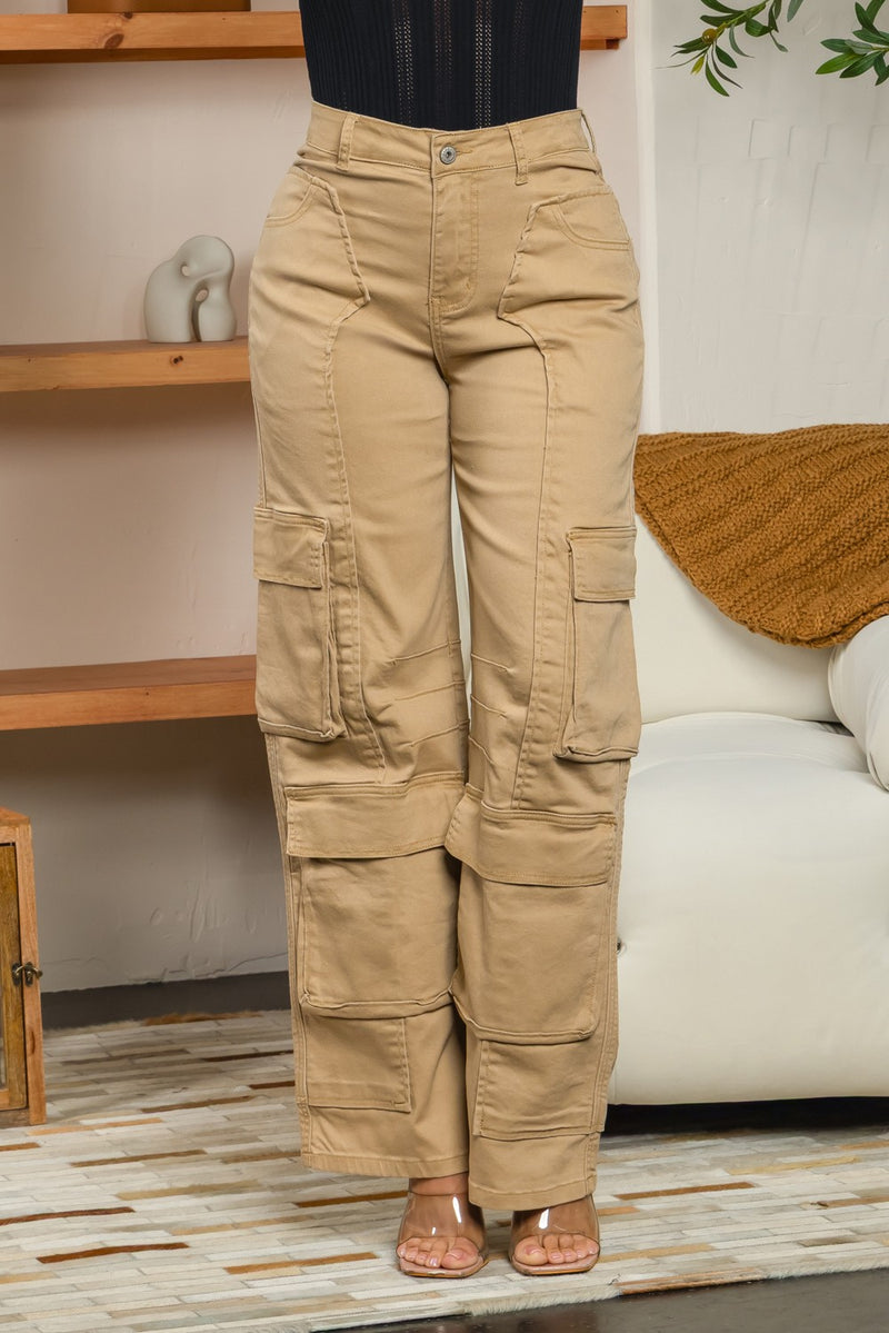 Nika mid - rise stretchy cargo pants