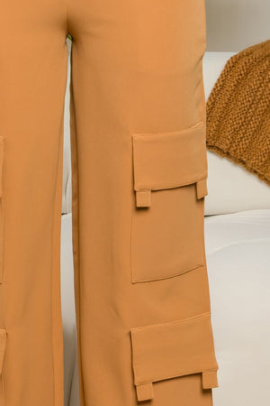 Freda high waisted stretchy cargo pants