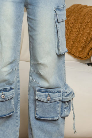 Bastia Ripped denim cargo pants