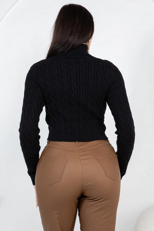 Nala Long sleeve texturized cropped sweater