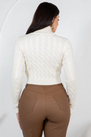 Nala Long sleeve texturized cropped sweater