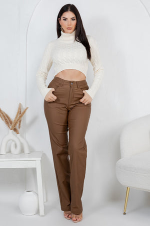 Nala Long sleeve texturized cropped sweater