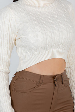 Nala Long sleeve texturized cropped sweater