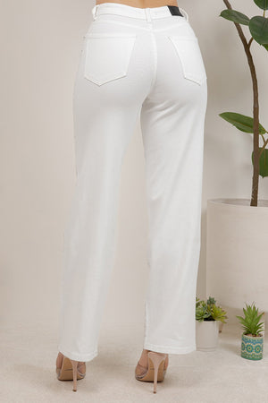 Grenoble rhinestone embellished straight leg blue jean