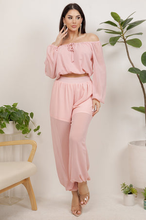 Orion 2 piece set long sleeve top with jogger pants