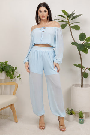 Orion 2 piece set long sleeve top with jogger pants