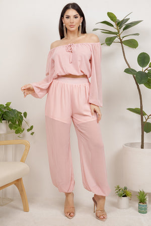 Orion 2 piece set long sleeve top with jogger pants