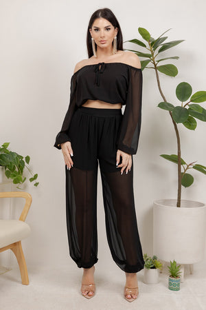 Orion 2 piece set long sleeve top with jogger pants