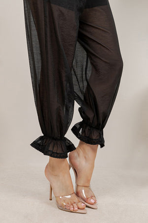 Thian sheer balloon pants