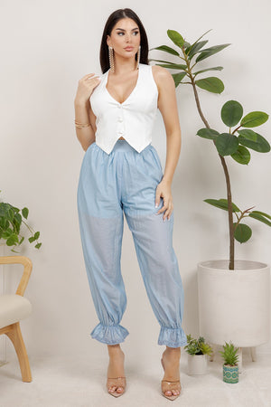 Thian sheer balloon pants