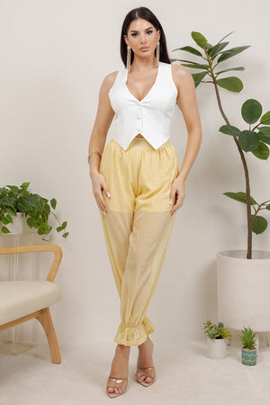 Thian sheer balloon pants