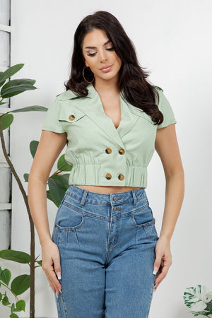 Carrillo halyer neck v-neck vest with wait elastic