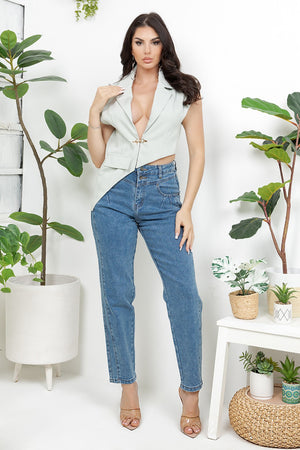 Aquiles asymmetrical v-neck vest