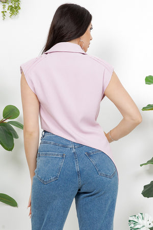 Aquiles asymmetrical v-neck vest