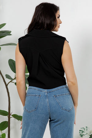 Jondre cropped v-neck vest