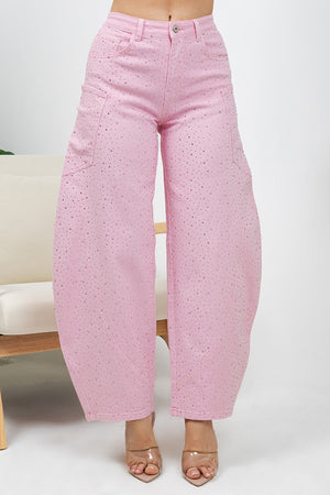 Farina Rhinestones bubble jeans