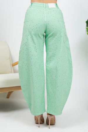 Farina Rhinestones bubble jeans