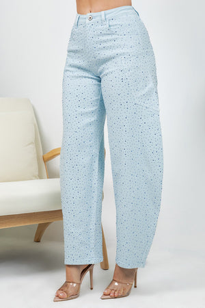 Farina Rhinestones bubble jeans