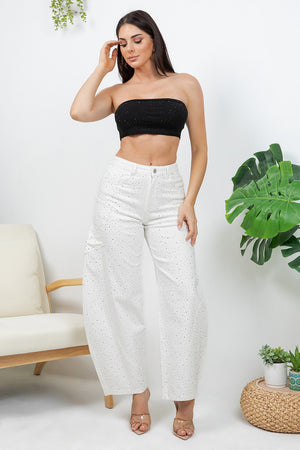 Farina Rhinestones bubble jeans