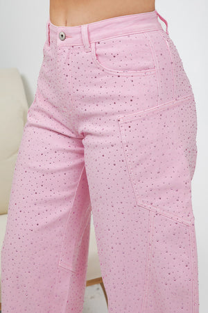 Farina Rhinestones bubble jeans