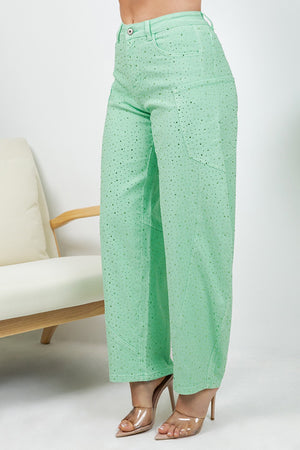 Farina Rhinestones bubble jeans