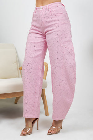 Farina Rhinestones bubble jeans