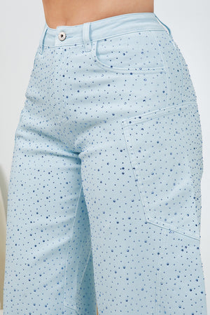 Farina Rhinestones bubble jeans