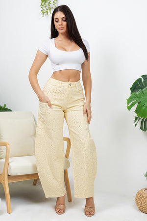 Farina Rhinestones bubble jeans