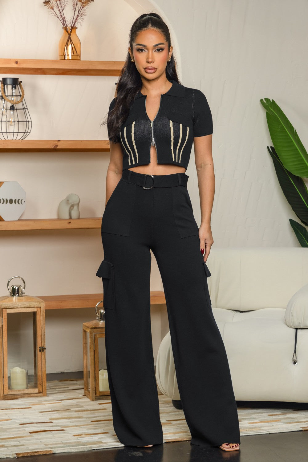 Ema 2 piece knit set top and pants