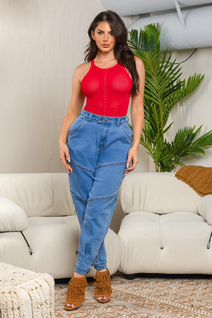 TEXTURED BEADED KNIT TOP