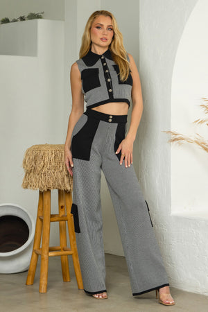 Lulu knit lounge 2 piece set pants and top