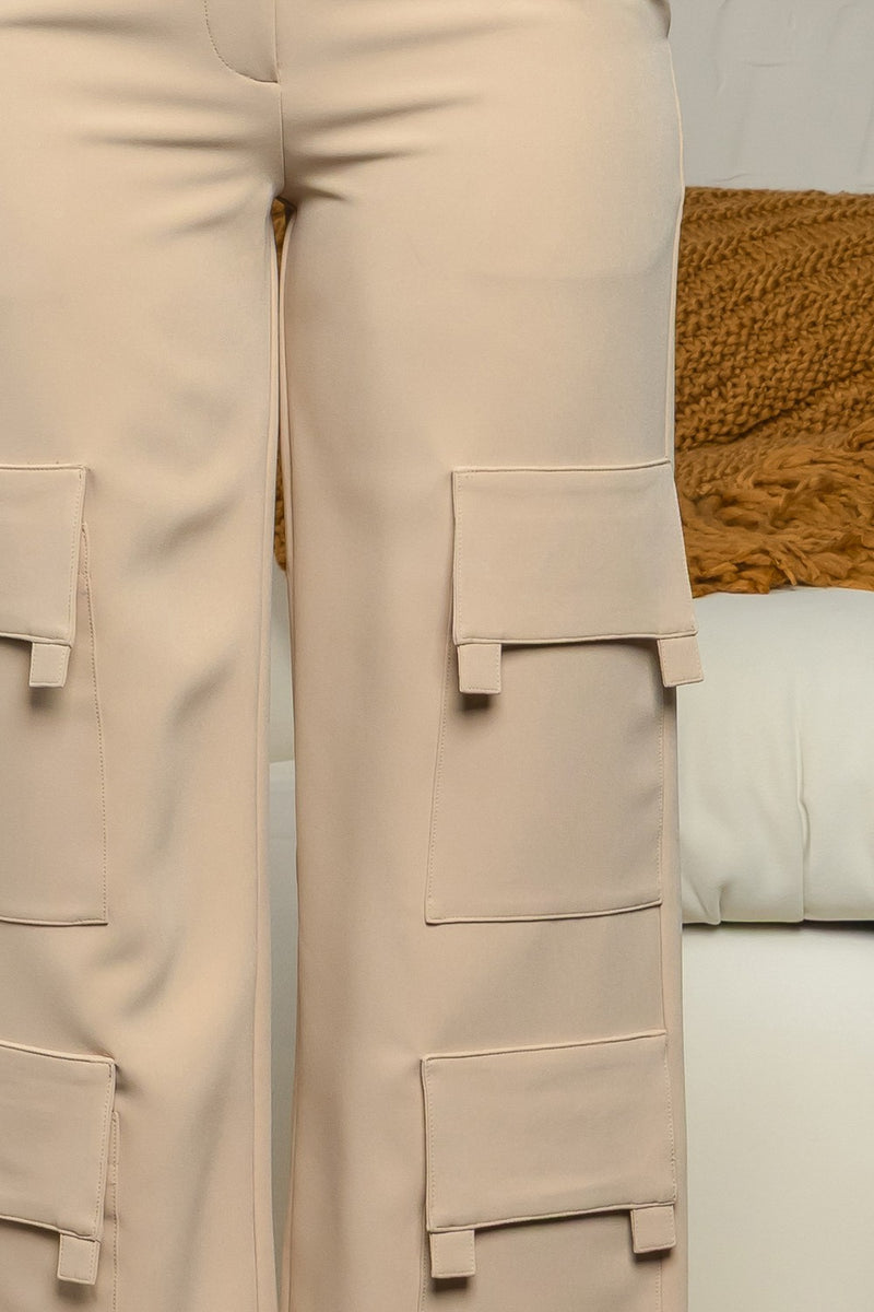 Freda high waisted stretchy cargo pants