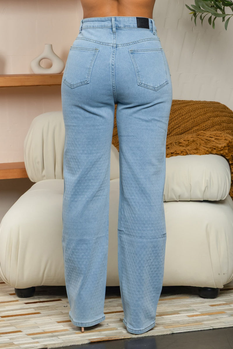 Aondra Stretchy barrel rhinestone jeans