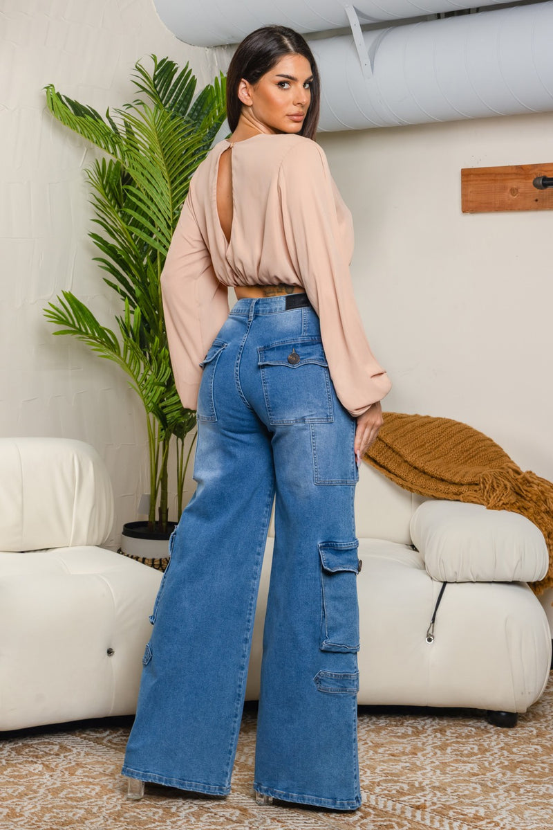 Bubble long sleeve top