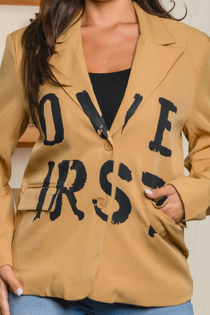 Love first print blazer