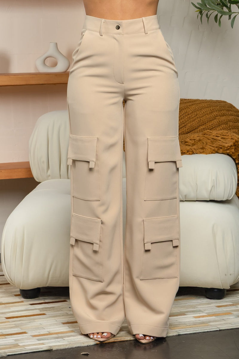 Freda high waisted stretchy cargo pants