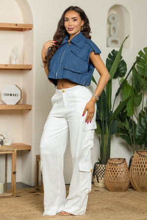 Noelia Cropped vest boundless with pockets