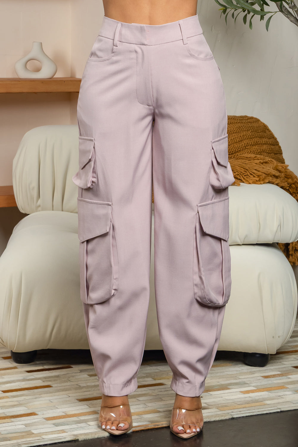 Balboa Fashion Chenoa Cargo Pants - Dusty Pink