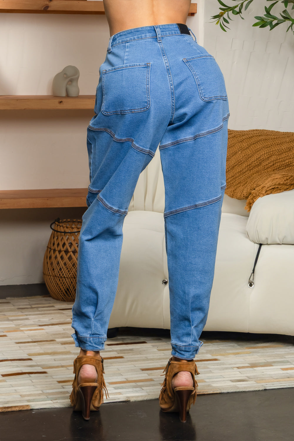 Balboa Fashion Palmira Stretch Barrel Jean - Medium Denim Blue