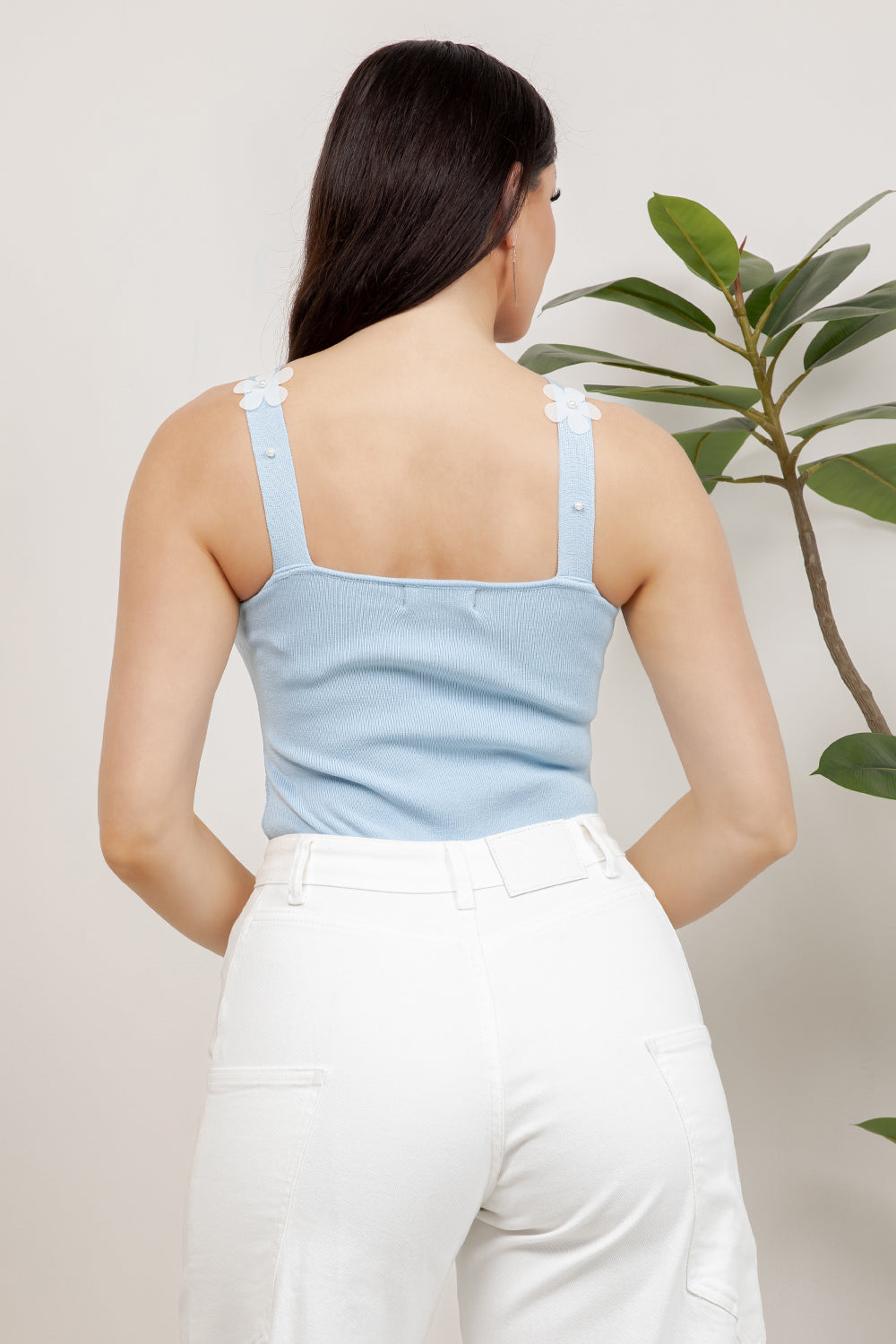Balboa Fashion Luna 3D Flower Bodysuit - Blue