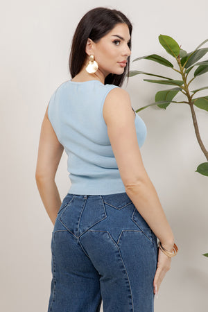 Shakira sleeve less fringe top