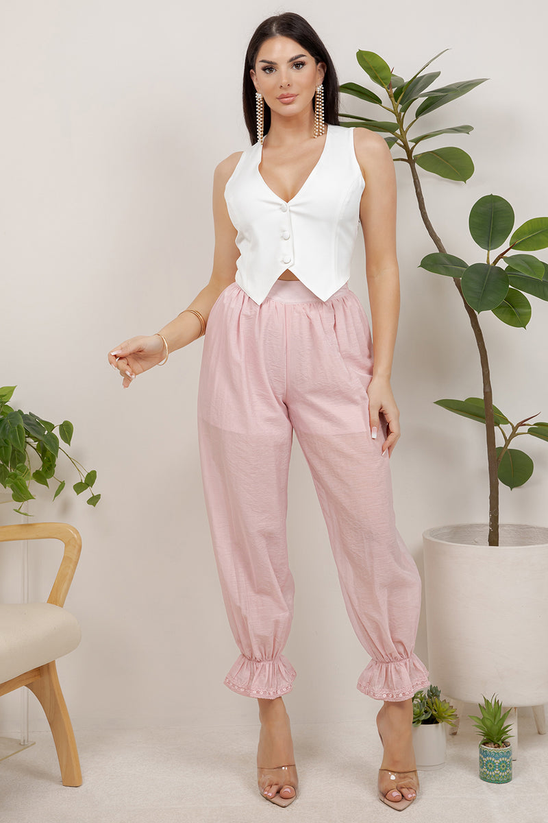 Thian Sheer Balloon Pants